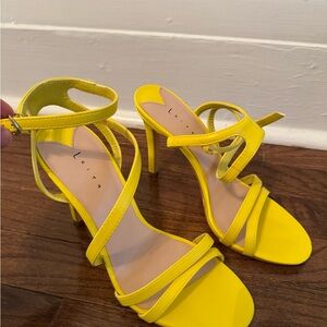 Leith Women's Yellow Strappy Heels
